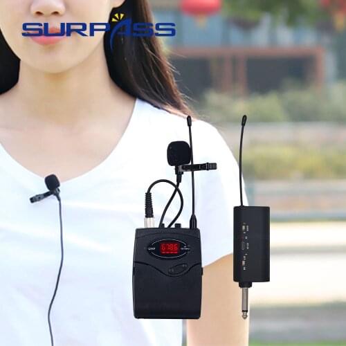 Mini professional wireless Lapel Microphone voice amplifiers MIC System Headset Receiver with Bodypack Transmitter portable