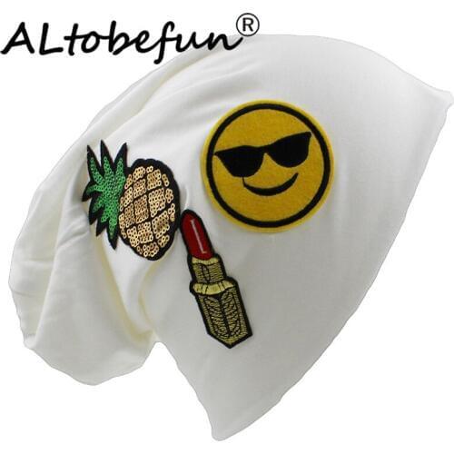 ALTOBEFUN Fashion Brand Women Autumn Winter Hats For Ladies Character Design Hat Thin Girl hat And Beanies Hat Cap BHT047