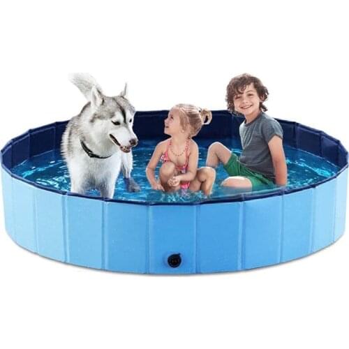 Foldable Dog Pet Bath Pool Collapsible Bathing Tub Kiddie for Cat and Kids Swimming Paddling Portable Pvc Non-Slip Extra Large