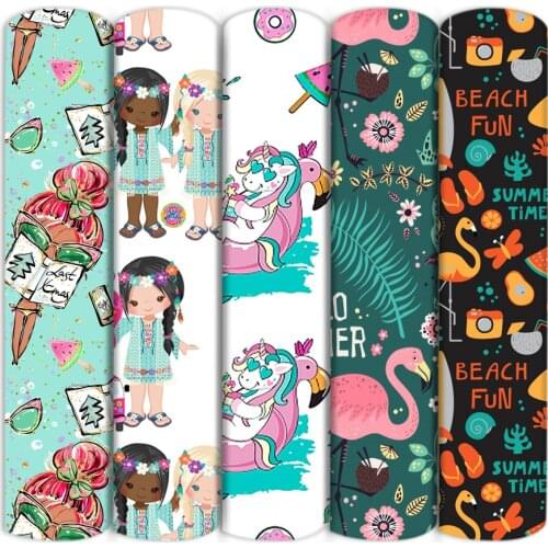 Summer Drink SailboatPolyester Cotton/4wayStretch Fabric Patchwork Sewing Kid Home Textile Cloth Quilting Dress Curtain,1Yc16947