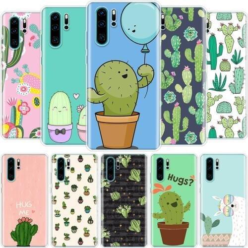 Cactus Vintage Flower Cover Phone Case for Huawei P40 P30 P20 Mate 30 20 10 Pro P10 Lite P Smart Z 2019 Coque Shell Capa