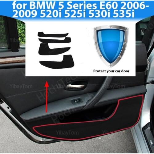 Protective Mat Side edge cover Accessories Door Inside Guard Car Door Anti Kick Pad Sticker for BMW 5 Series E60 2006-2009 520i