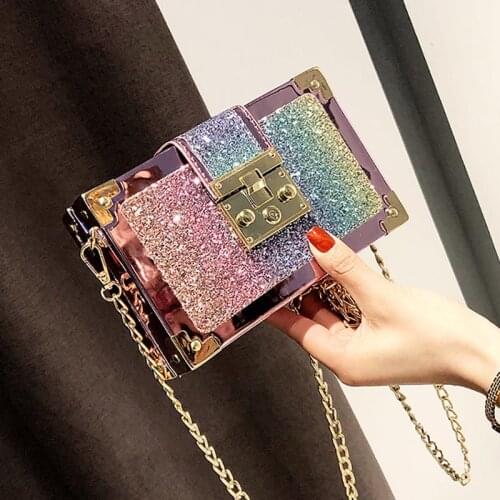 Women multicolor Sequins Shoulder Bag Popular Female Handbag Holiday PU Messenger Bags For Lady Design Exquisite Crossbody
