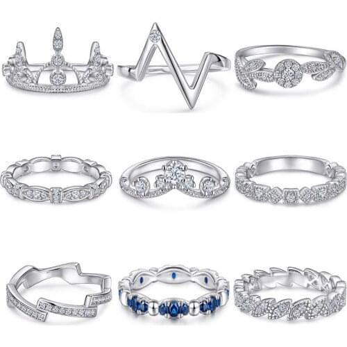 Cross border new jewelry S925 silver ring woman contracted index finger ring end ring wedding engagement ring male wholesale