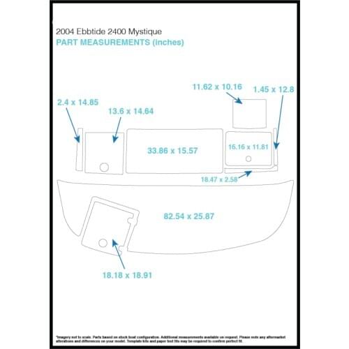 2004 Ebbtide 2400 Mystique Swim Step & Transom Pad Boat EVA Teak Decking 1/4" 6mm