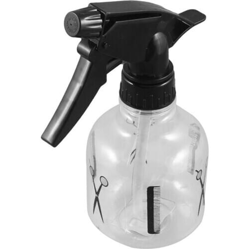 250ml Black Clear Plastic Hairdressing Trigger Spray Bottle