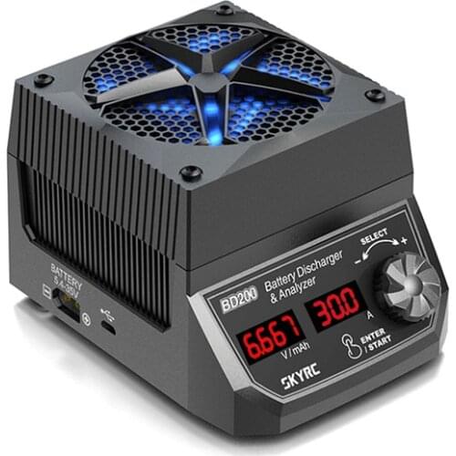 SKYRC BD200 Battery Discharger & Analyzer 200W 30A 5.4V-35V Battery Load Tester Constant Power Constant Current capacity tester