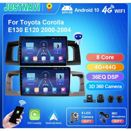Android Car Radio For Toyota Corolla E130 E120 2000-2004 Autoradio Carplay GPS Multimedia Video Player Navigation No 2 din Audio