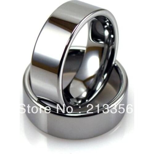 Free Shipping!Wholesales Cheap Price Promotion Sales! USA Hot Selling Mens Silver Tungsten Carbide Wedding Nature Flat Ring