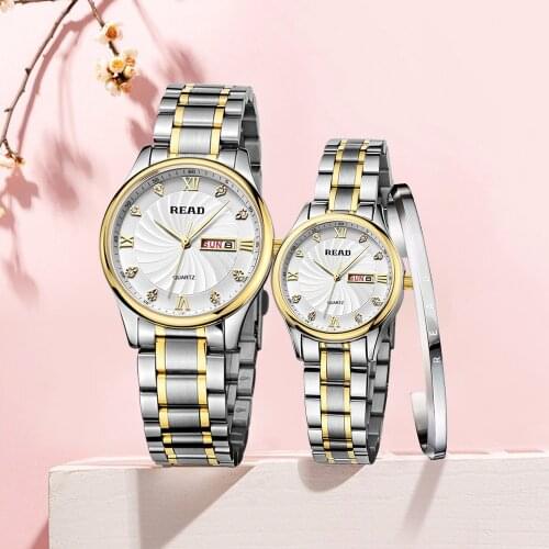 2021 Couple Watch Set READ Watches For Man And Woman Minimalist Watch Men Relogio Masculino Business Wristwatch For Lovers