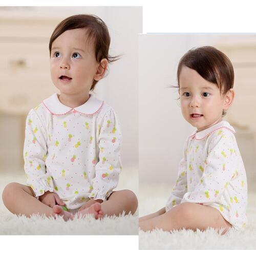 Baby bodysuit long sleeves baby girls clothes pyjamas spring autumn winter baby body peter pan collar children clothing overalls