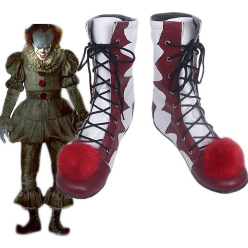 Hot Film IT Pennywise Halloween Clown Cosplay Boots Shoes Custom Made Any Size