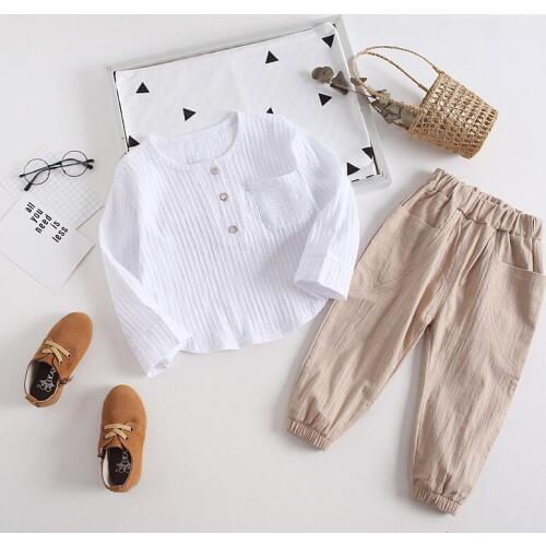 New Spring Autumn Children Clothes Set Suit Baby Boys Girls T Shirt Pants 2pcs/sets Kids Toddler Clothing Infant Outwear Set