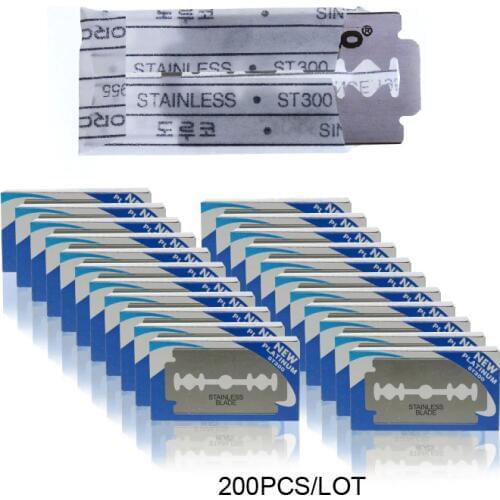 Dorcoc 200pcs Razor Blades Stainless Steel Safety Razor Blades For Shaving Razor Men Shaver Lames De Rasoir Barber Blade