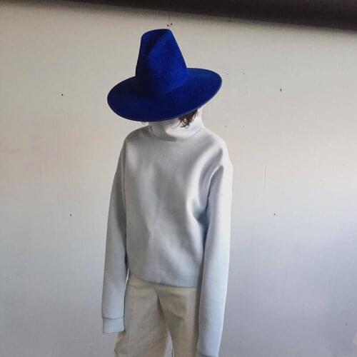 VRIGINER High Top Fashion Designer Wool Millinery Mens Casual Fedora Hat Custom Luxury Hat Panama Jazz Hat Sombrero