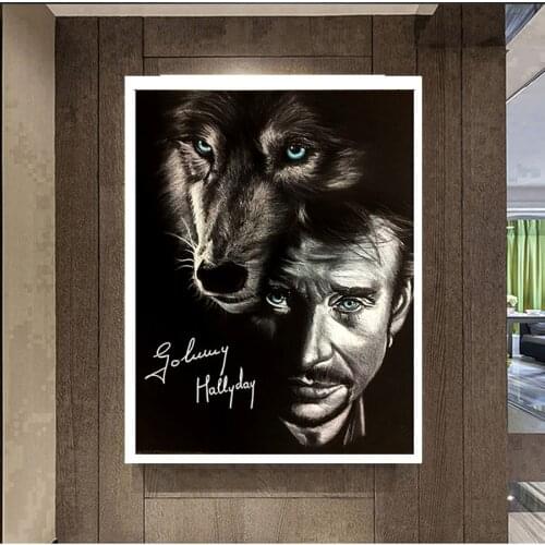 New Hot Full Square/Round Diamond Painting France Singer Johnny Hallyday Kit 5D DIY Diamond Embroidery Mosaic Decor Home