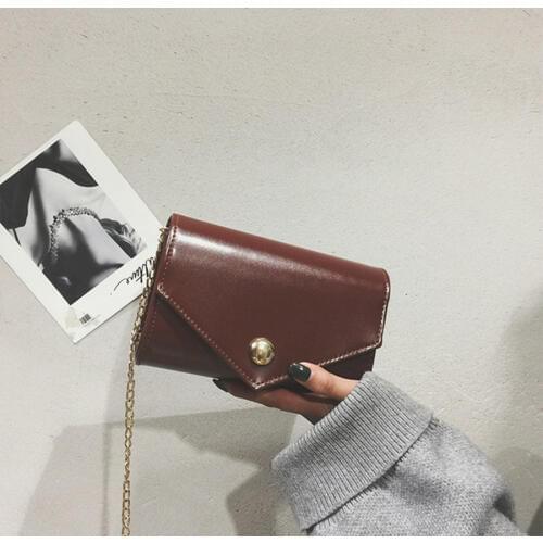 New Vintage Shoulder Bag Simple Mini Bags For Women 2019 Classic Pu Leather Chain Messenger Bag Coin Purse