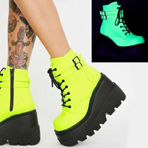 2021 New high heels womens colorful slope heel side zipper boots childrens plus size womens shoes
