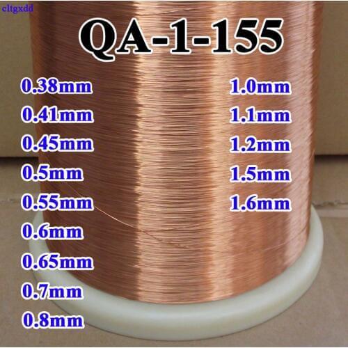 0.38 0.410.45 0.5 0.55 0.6 0.65 0.7 0.8 1.0 1.2 1.5 1.6 mm New polyurethane enameled round copper wire QA-1-155 2UEW 1 meter
