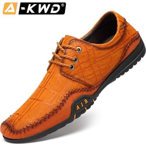 Casual Lace Up Walking Boat Shoe Breathable Loafers Genuine Leather Shoes Men Handmade Driving Shoes Luxury Zapatos-De-Hombre 44