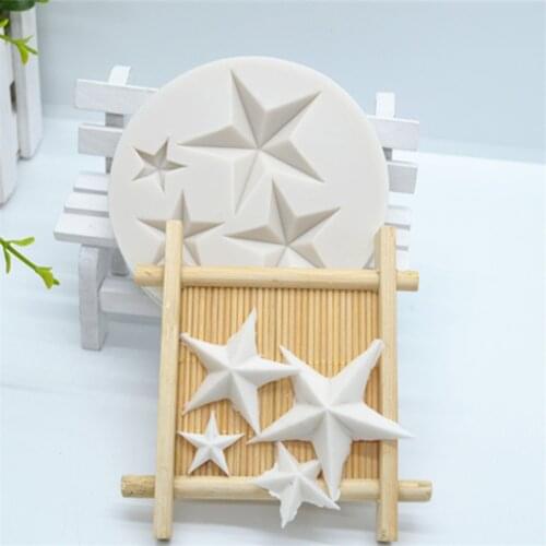 DIY Star Silicone Mold For Fondant Chocolate Epoxy Sugarcraft Mould Pastry Cupcake Decorating Kitchen Accessories