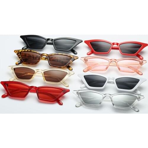 Top quality Fashion Women Glasses Small Frame Cat Eye Sunglasses UV400 Sun Shades Glasses Street Eyewear Female glasses