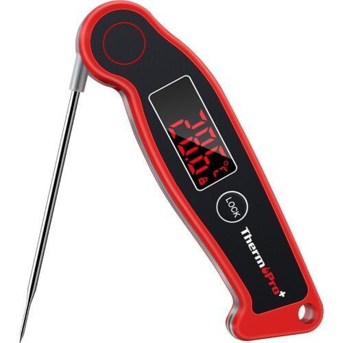 ThermoPro TP19 Waterproof BBQ Thermometer Instant Fast Reading Digital Meat Thermometer With 2inch LED auto-rotating display