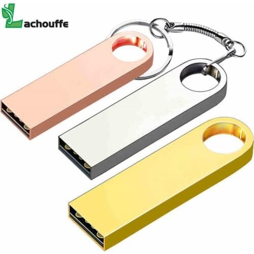 Usb flash drive 64GB 32GB 16GB 8GB 4GB pen drive pendrive waterproof metal silver u disk memoria cel usb stick gift