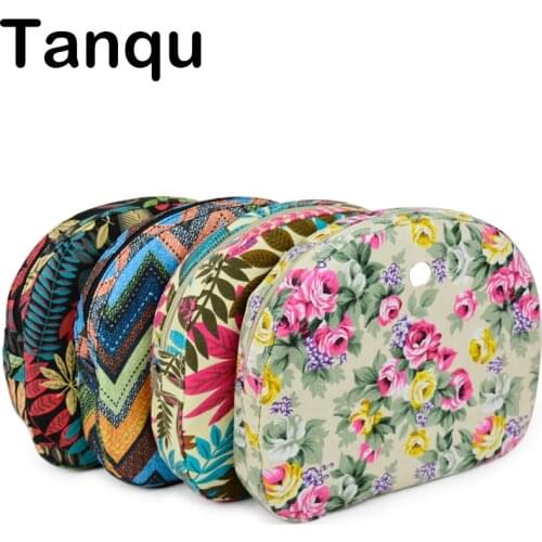 Tanqu floral Waterproof Canvas Fabric Inner Pocket Lining for Omoon light Obag Handbag Insert Organizer for O Moon baby O Bag