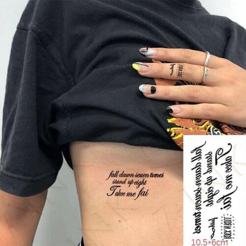 Waterproof Temporary Tattoo Sticker English Letter Fire Flower Body Art Flash Tatoo Wrist Leg Neck Fake Tatto For Woman Men