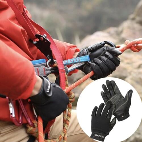 XINDA Professional Downhill Gloves Outdoor Rappelling Rope Slip Gloves Sheepskin Gloves Rope Drop Cavern SRT Downhill Equipment