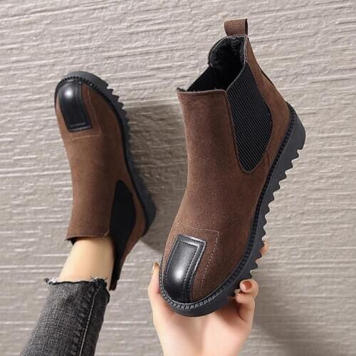 LLUUMIU women ankle boots Chelsea style womens winter boots female fur sneakers keep warm shoes women short boots flat boats