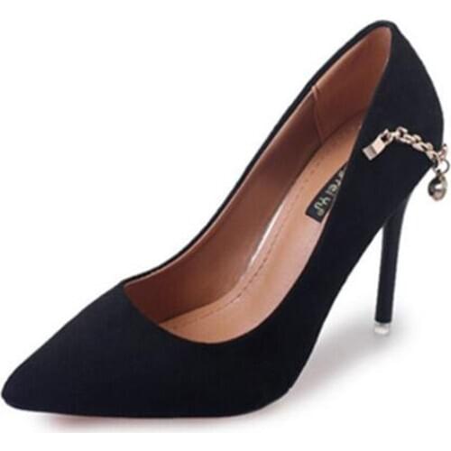 New womens high heels fashion pointed suede high heels lightweight comfortable stiletto casual shoes women shoes woman