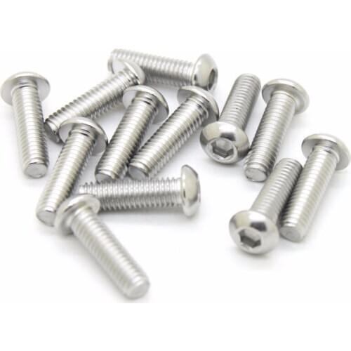 10pcs 304 stainless steel plate hex head cap screws mushroom head hexagonal bolts M6*45mm CPC243