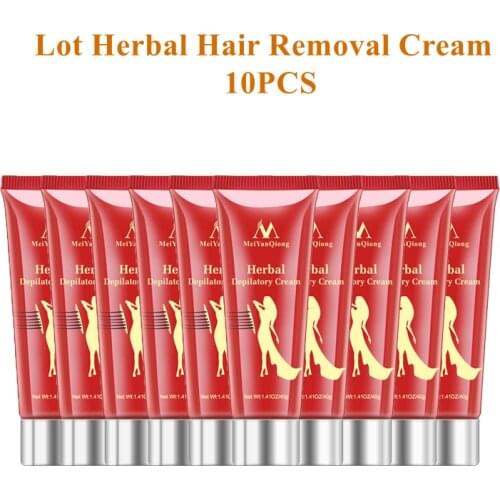10pcs Lot Herbal Hair Removal Cream Depilatory Painless Cream Removes Underarm Leg Hair Body Care Shaving and Hair Removal