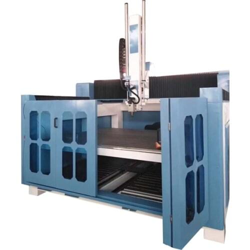 3d styrofoam foam cnc router 4 axis engraving machine with rotary device and double table