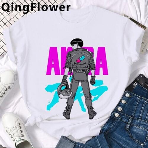 Akira Anime Neo-tokoyo clothes male couple harajuku kawaii grunge kawaii white t shirt summer top ulzzang