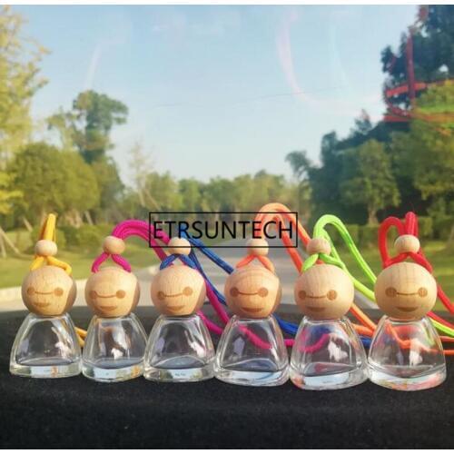 Car Hanging Perfume Bottle Air Freshener Pendant Car-styling for Essential Oils Diffuser Empty Glass Bottle F1262