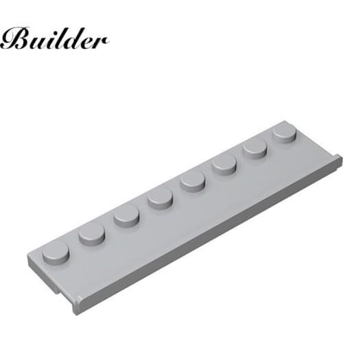Little Builder Moc Building Brick Plate Modified 2x8 Door Rail 30586 Creative Enlighten Blocks Compatible Assembles Particles