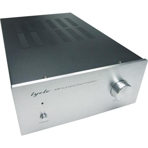 KYYSLB 230*100*265MM Amplifier Case A98a Advanced Aluminum Panel Amplifier Chassis DIY Box Enclosure with RCA Terminal Knob