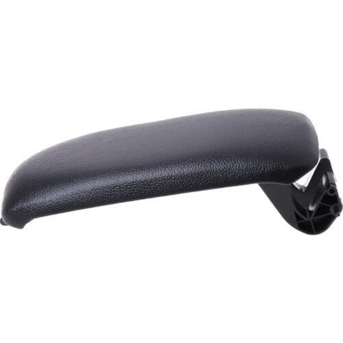 Black Grey Leather Armrest Latch Cover For Audi A3 8P 2003 - 2012 Center Console Arm Rest Storage Box Lid Cover