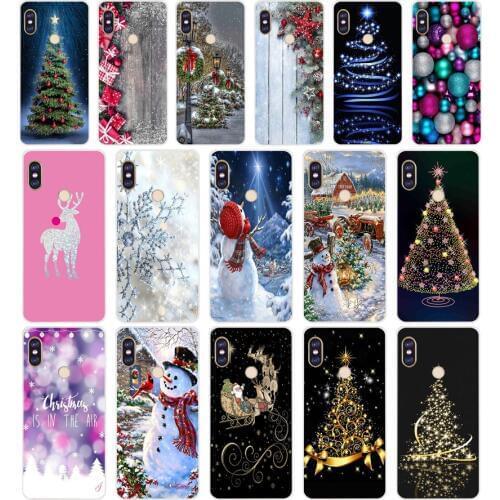341F Year Snowman Colorful Merry Christmas Soft Silicone Tpu Cover phone Case for xiaomi redmi 5A 8 8A 5Plus note 5 5A 8 8t Pro