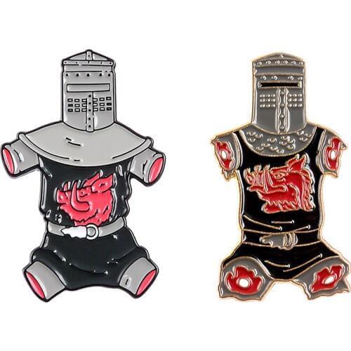 Black Knight set pins Vintage classic Movie enamel pins brooches Jackets Bag Lapel pin Shocking wound Badges Punk Jewelry Gifts