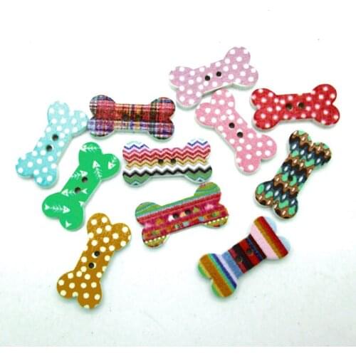 50pcs Mixed Bone Sewing Wooden Buttons For Clothes Crafts Decorative Needlework Scrapbooking DIY Fabric Needlework Accessories