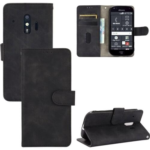 For Fujitsu F-42A Case Luxury Flip Skin Texture PU Leather Card Slots Wallet Stand ShockProof Case For Fujitsu F-01L Phone Bags