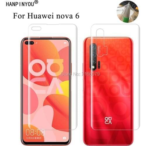 For Huawei nova 6 nova6 5G 4G Clear TPU / Matte Anti-Fingerprints Hydrogel Full Cover Soft Screen Protector Film (Not Glass)