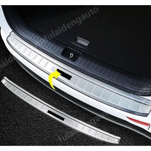 For KIA Sportage QL 2016 2017 external Car Rearguards Stainless Steel Rear Trunk Fender Sill Plate Protector Guard Covers 1pcs