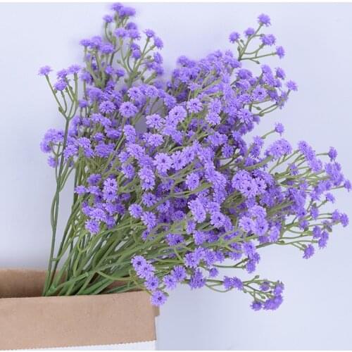 Artificial Babys Breath Flower Plastic Gypsophila Fake Plant DIY Floral Bouquets For Home Wedding Party Decoration Fake Flowers