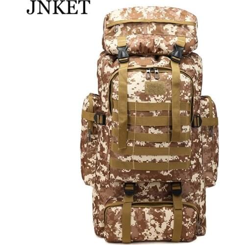 JNKET New Oxford Cloth 80L Large Capacity Outdoor Backpack Sport Camouflage Hiking Travel Bags