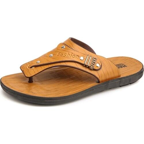 Cool Men Flip Flops Slippers Summer Boys Anti-skid Outdoor Light Casual Beach Male Peep Toe Sandals Household Pinch Slipper